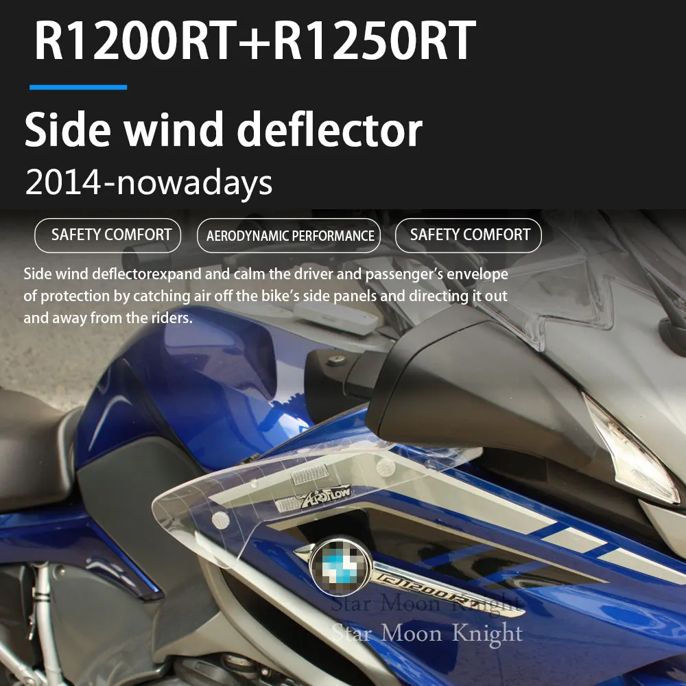

For BMW R1200RT R1250RT R 1200 RT R 1250 RT 2014 moto windscreen Side Wind Deflector windshield Deflectors windboard
