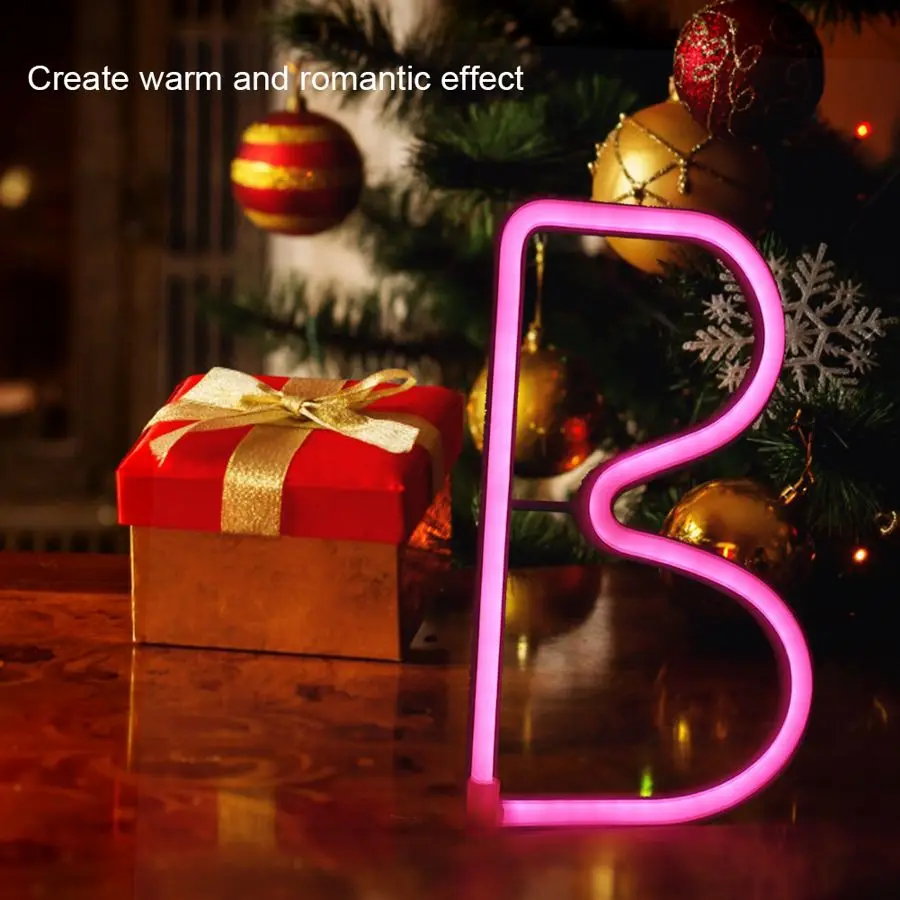 Светильник с буквенным принтом уникальный декоративный светодиодный светильник