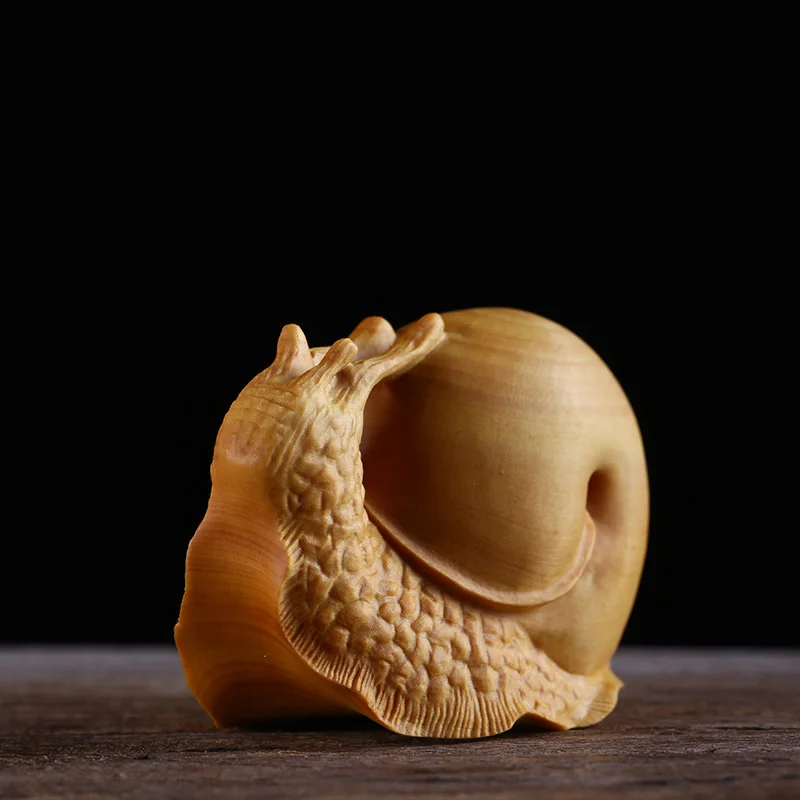 Статуэтка из улитки 6 см деревянное домашнее украшение в виде животного массива