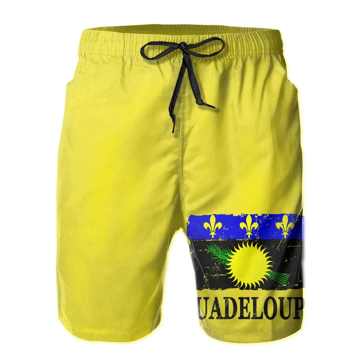 

R276 Casual Flag Of Guadeloupe - Vintage Look Shorts Breathable Quick Dry Humor Graphic Hawaii Pants