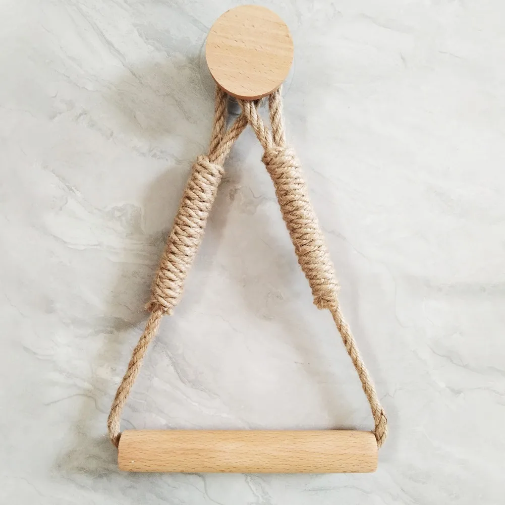 

1pc Vintage Weave Hanging Rope Jute Toilet Paper Towel Holder Toilet Roll Holder Bathroom Decor Home Storage Organizations