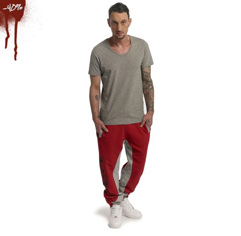 Большие размеры свободные мужские хлопковые спортивные штаны на осень и зиму