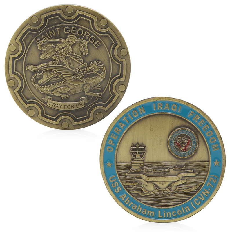 Памятные монеты Авраам Линкольн Сейнт Джордж сувенир Новинка|Безвалютные