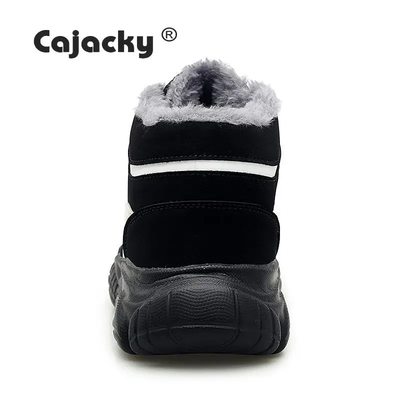 Cajacky/мужские зимние ботинки модная обувь красовки ботильоны с плюшем теплые пара