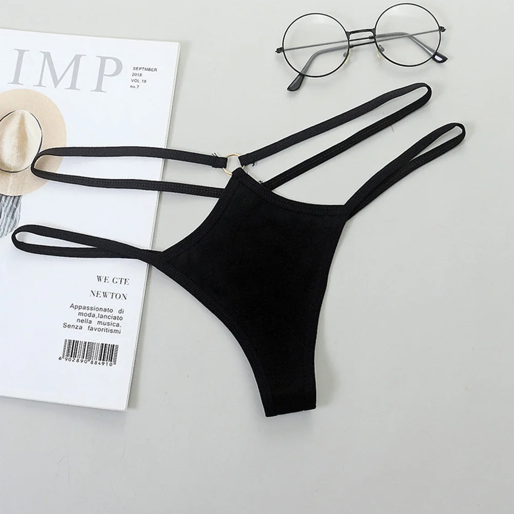 

1 Pcs Sexy Women G-String Cotton Panties Lingerie Thin Strap Hollow Soft Briefs Low Rise Thong Breathable Female Underwear