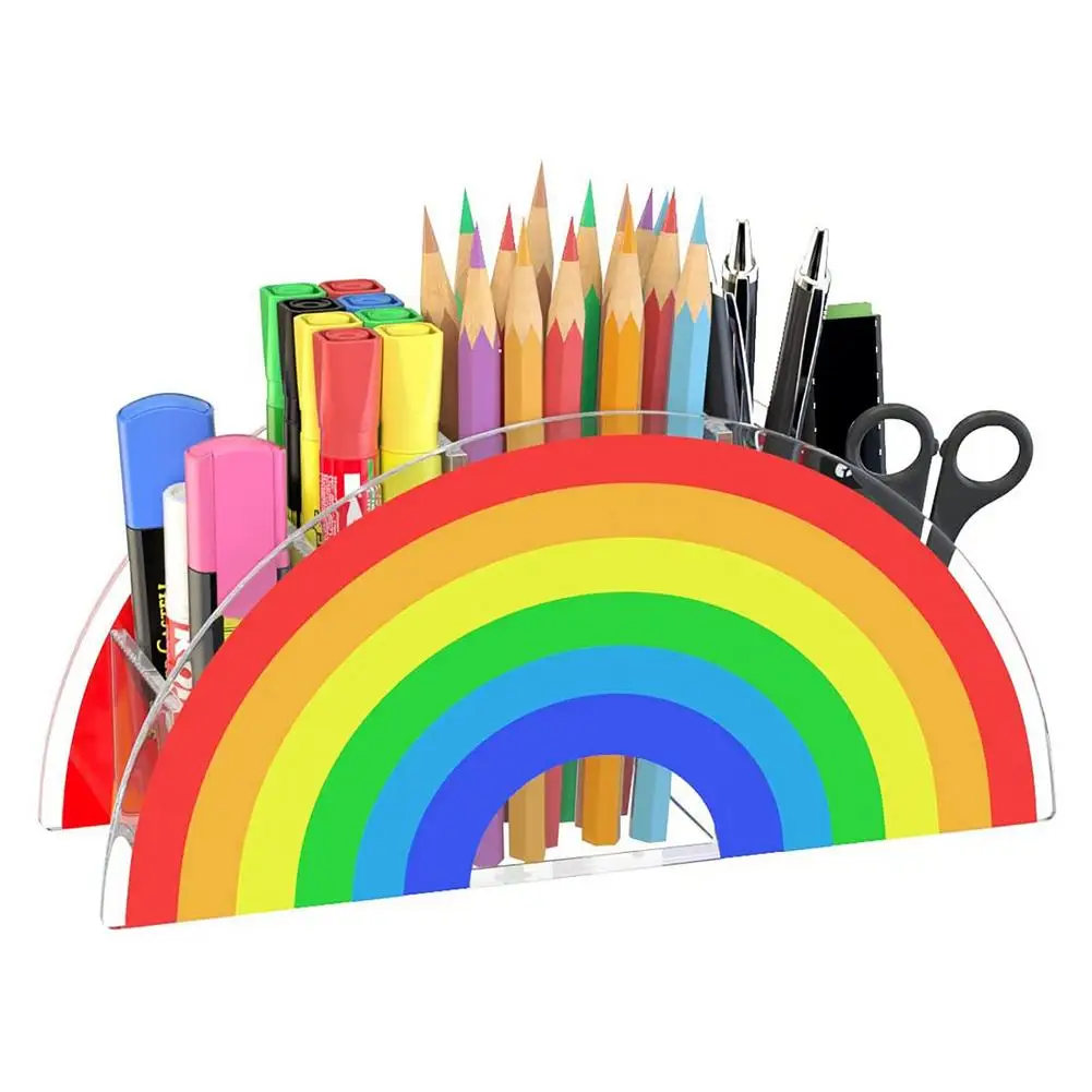 

Акриловые Новые товары в Северной Европе Южной Корее Радужный Настольный канцелярский маленький ящик для хранения держатель для ручек