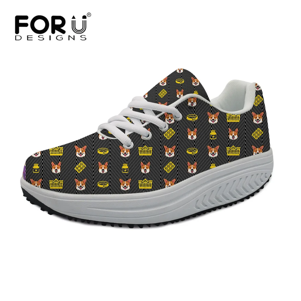 

FORUDESIGNS Ladies Shoes Flats Platform Swing Slimming Shoes Custom Veterinarian Design Women Height Increasing Zapatos Mujer