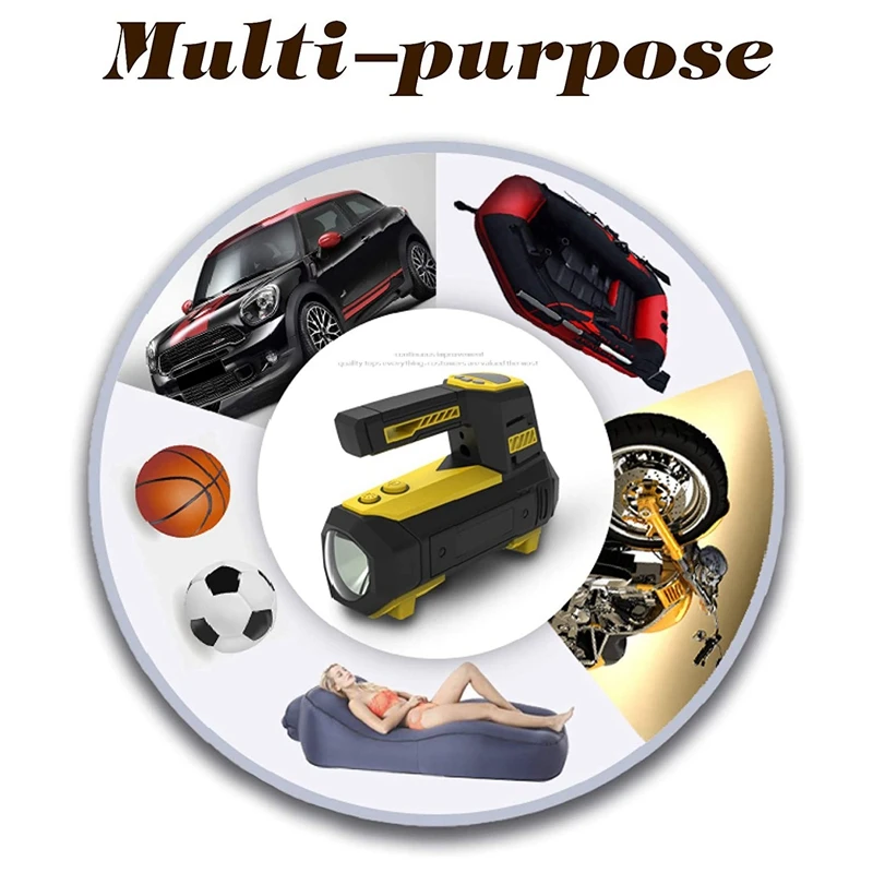 

12V DC Car Air Compressor Tire Inflator Pump Tire Portable Inflation Pump with Digital Pressure Gauge Suitable for Cars