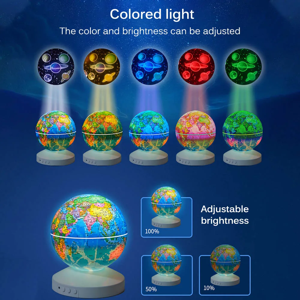 

Kids Illuminated World Globe AR-3D Globe Toy For Kids Built In LED For Night View Globe Home Decoration Office Desktop Gift