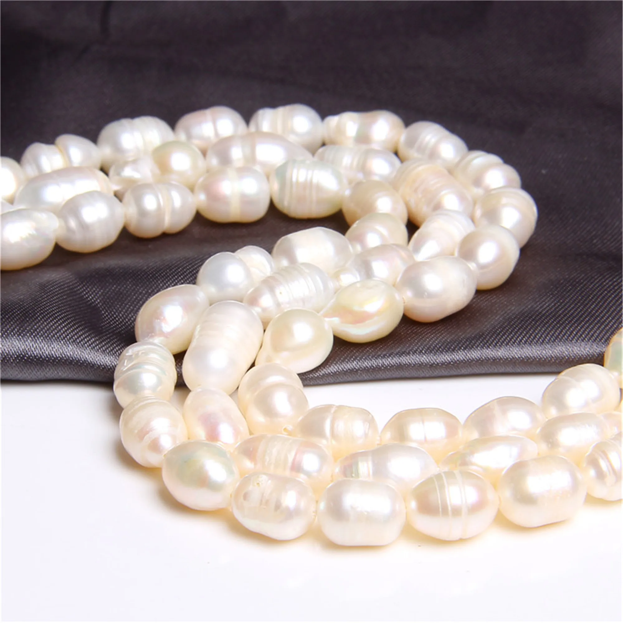 Белый овальный натуральный жемчуг 7 8 мм настоящие пресноводные жемчужные бусины
