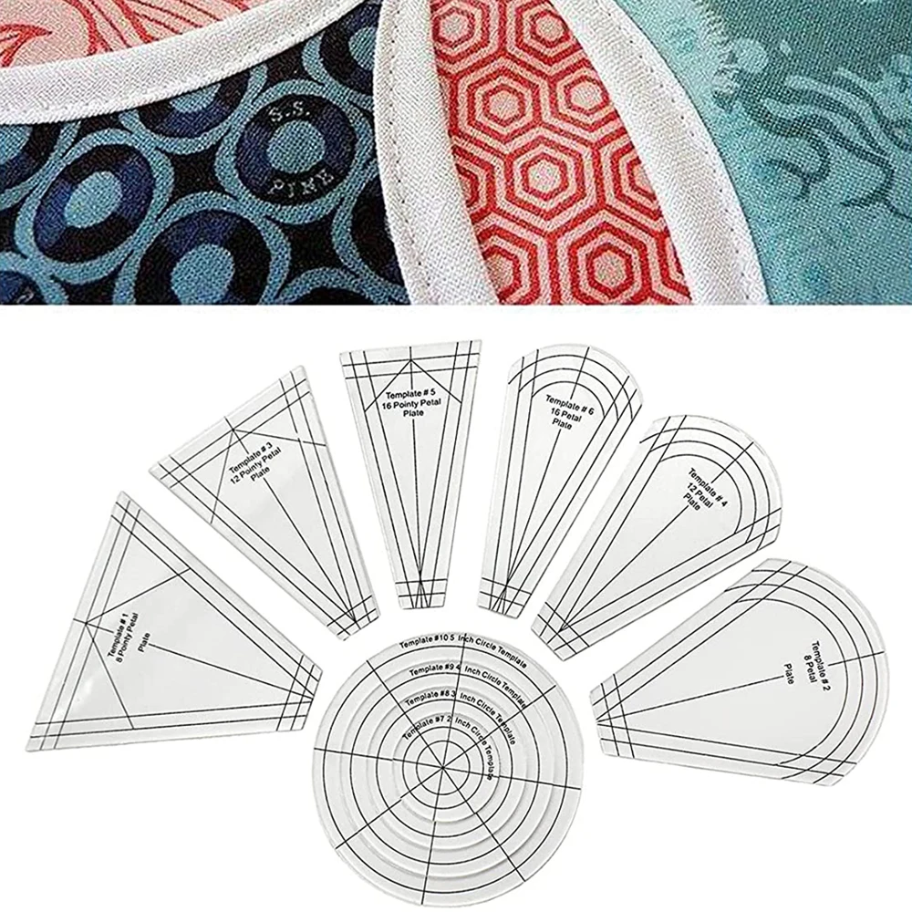 10 шт. набор акриловых шаблонов шаблон для квилтинга линейка шитья без движения