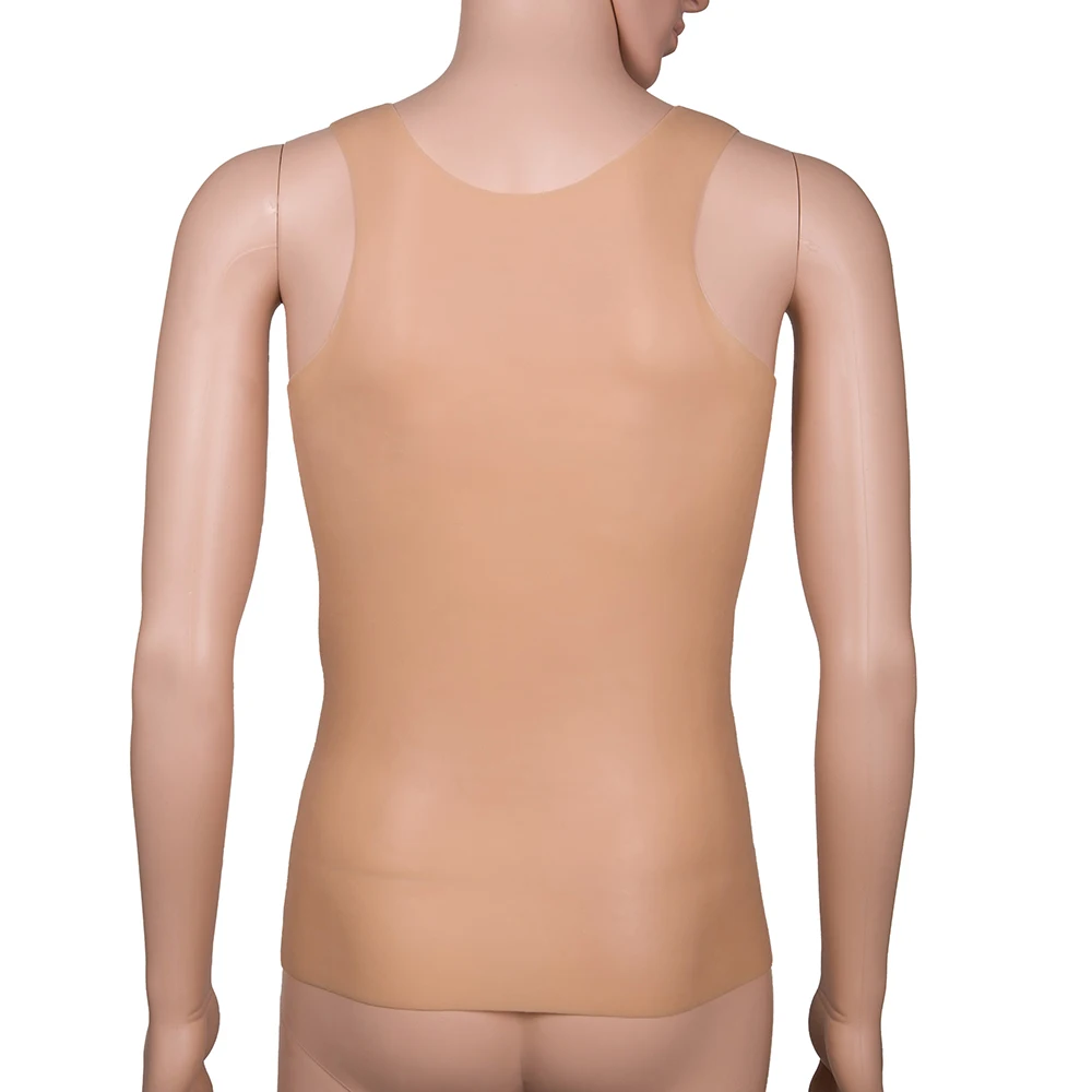 

1750g Soft Silicone Fake Chest Man's Upper Piece Pecloralis Muscle Vest Bodysuit Realistic Crossdresser Torso Costume