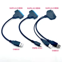 22pin sata iii to usb 3 0 2 5 inch hard drive adapter cable converter uasp for 2 5 laptop hdd ssd