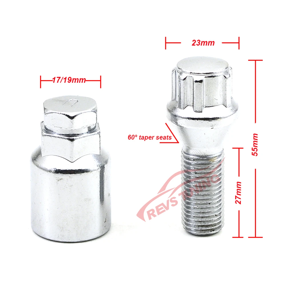 4 шт. противоугонные автомобильные гайки с блокировкой колеса M14X1.5 адаптером|wheel