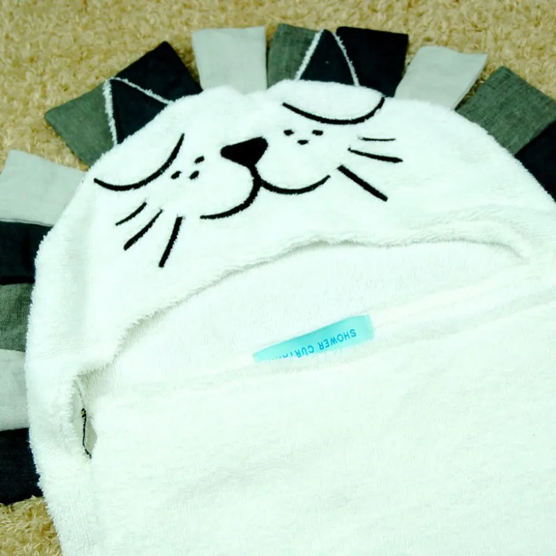 

Hooded Cat Modeling Baby Bathrobe Cartoon Baby Spa Towel Character Kids Bath Robe Infant Beach Towels New