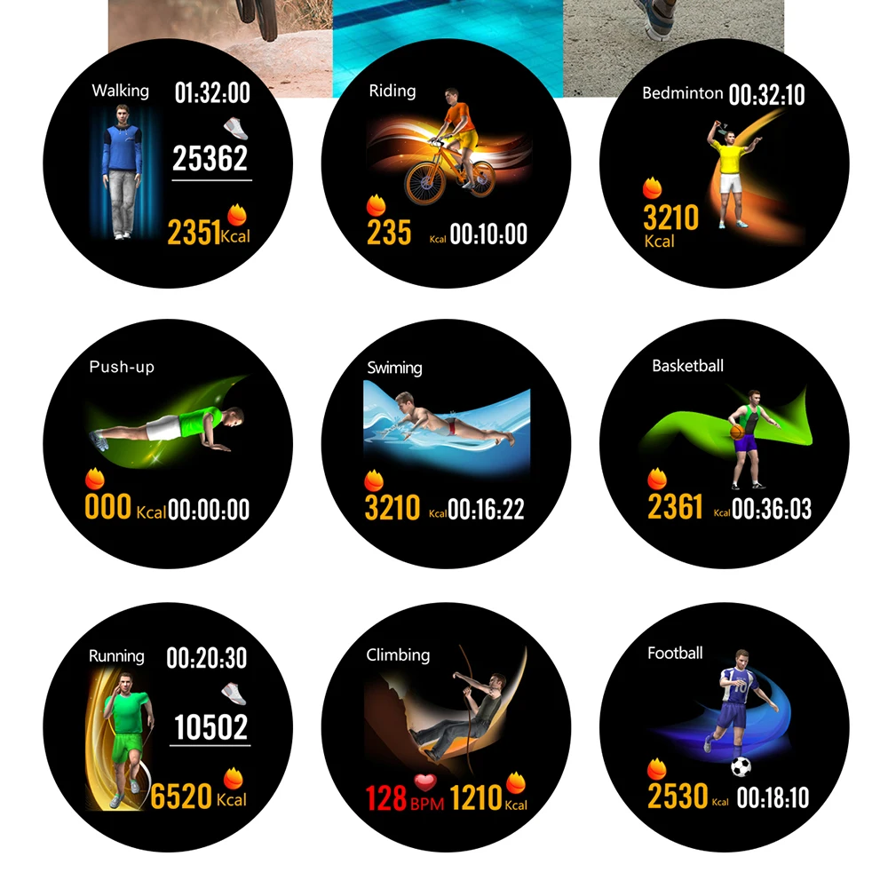 

BINSSAW K1 Smart Watch IP68 Waterproof IPS Color Screen Heart Rate Blood pressure Monitor Fitness tracker Sports Smartwatch Men