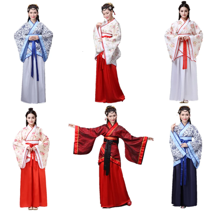 

Женский китайский танцевальный старинный народный костюм Hanfu, традиционная принцесса, сценический певец, одежда для выступления, праздничный наряд