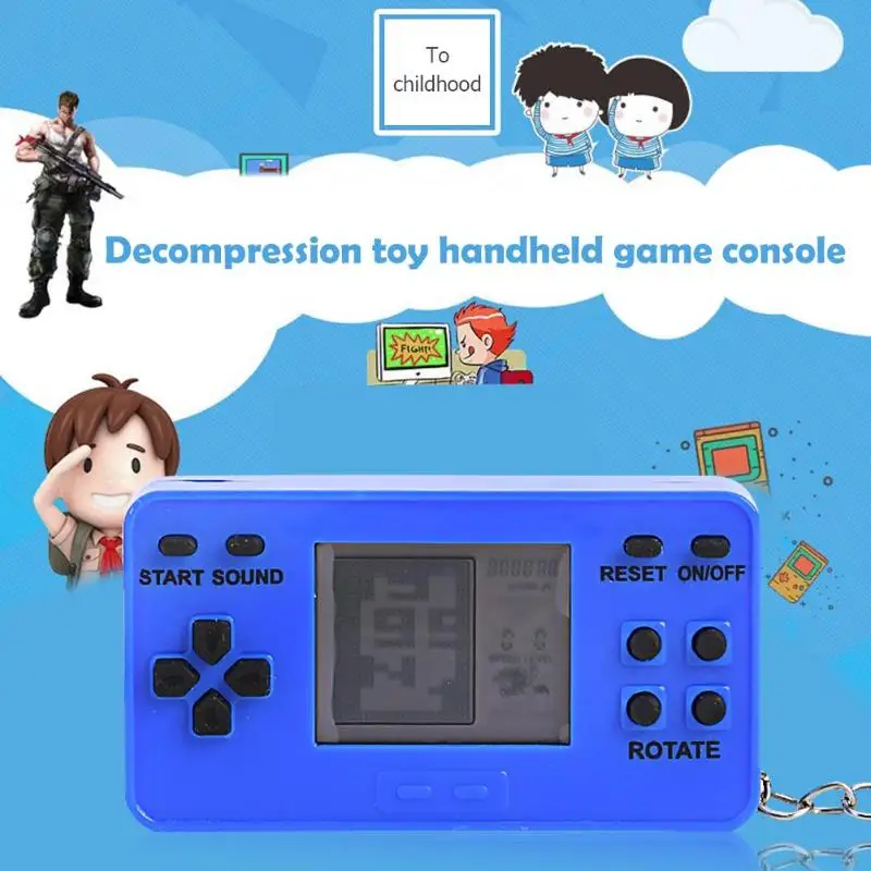 Ретро ностальгическая ЖК Консоль брелок ручной игровой плеер для подарка