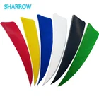 Стрелы из лука с перьями из натурального индейки, набор из 3050 шт., 4 дюйма, Fletching, форма, однотонные, для охоты, стрельбы на открытом воздухе