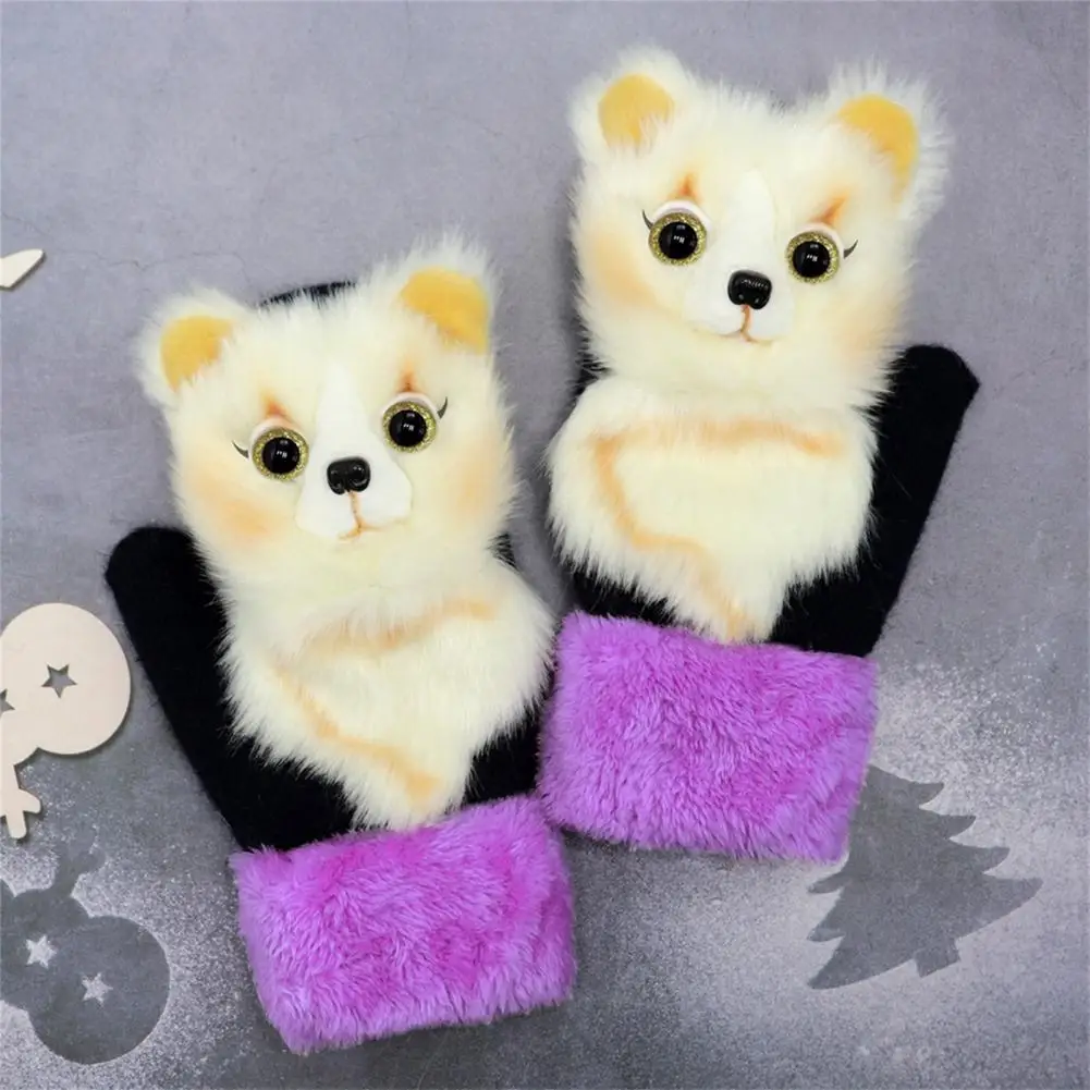 

Animal Plush Gloves Cartoon Animal Plush Gloves Winter Warm Mittens Useful Winter Plush Gloves