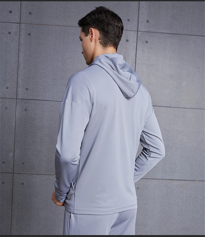 Vansydical, мужские спортивные куртки, спортивные куртки с капюшоном, на молнии, с длинным рукавом, Осень-зима, для улицы, для фитнеса, тренировки, бега, спортивная одежда, топы