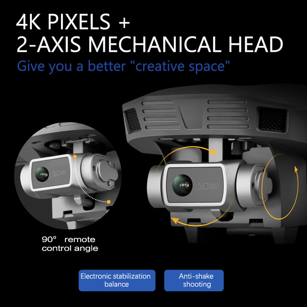 Квадрокоптер 4k профессиональный Дрон F4 HD Механическая Карданная камера