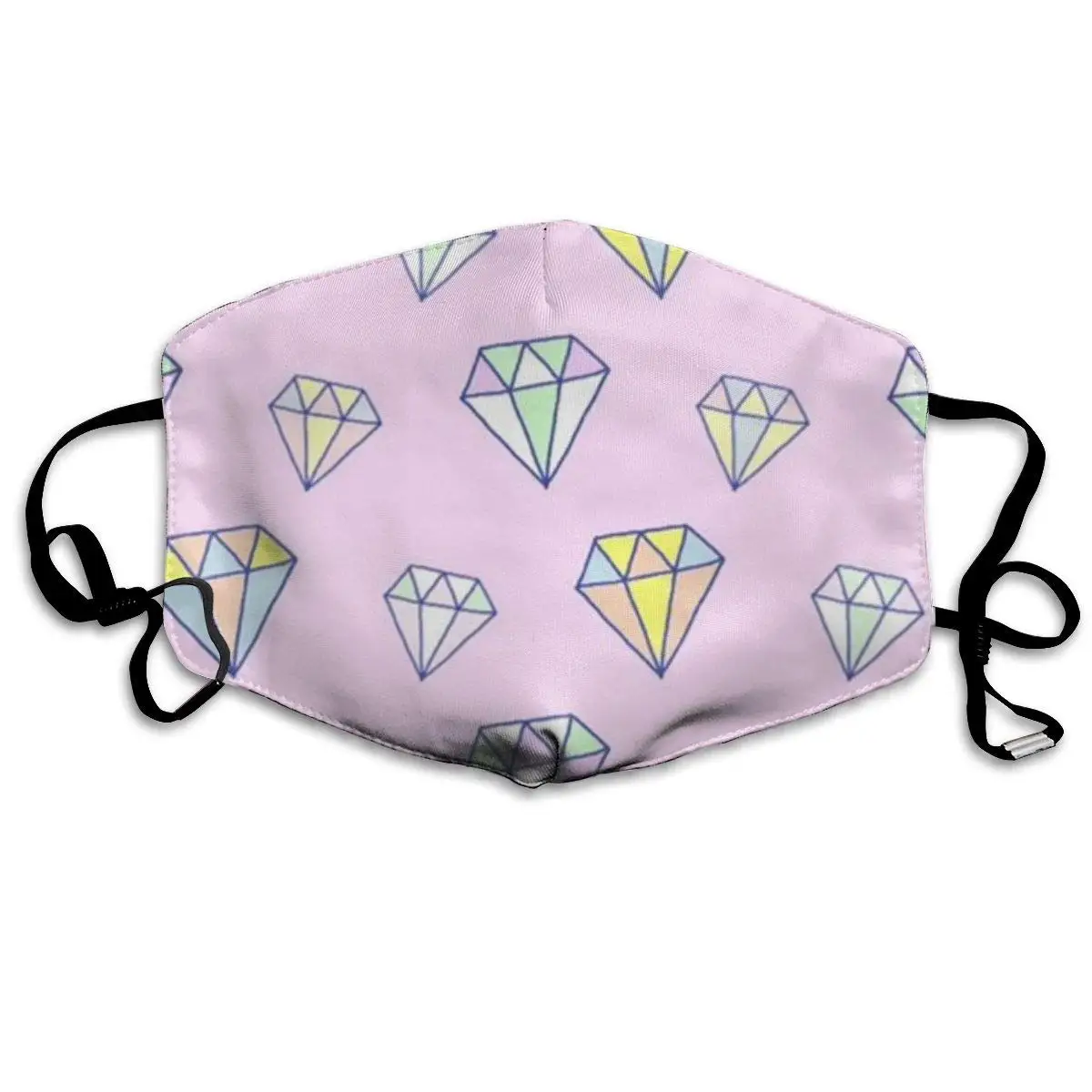 

Mouth Mask Colored Diamond Print Masks - Breathable Adjustable Windproof Mouth-Muffle, Camping Running for Women and Men
