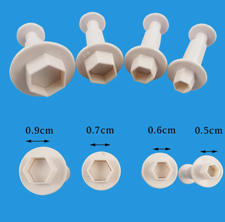 4 шт./компл. резак для печенья мастики прессформы Плунжер сахарная мастика