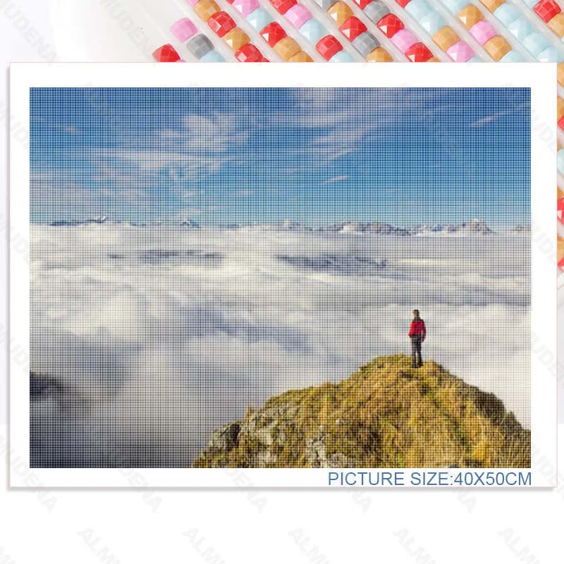 

Diy Diamond Painting Villa Pastoral Nordic Style Full Inlaid Diamond Handmade Dot Inlaid Diamond Bedroom Living Room Sticker