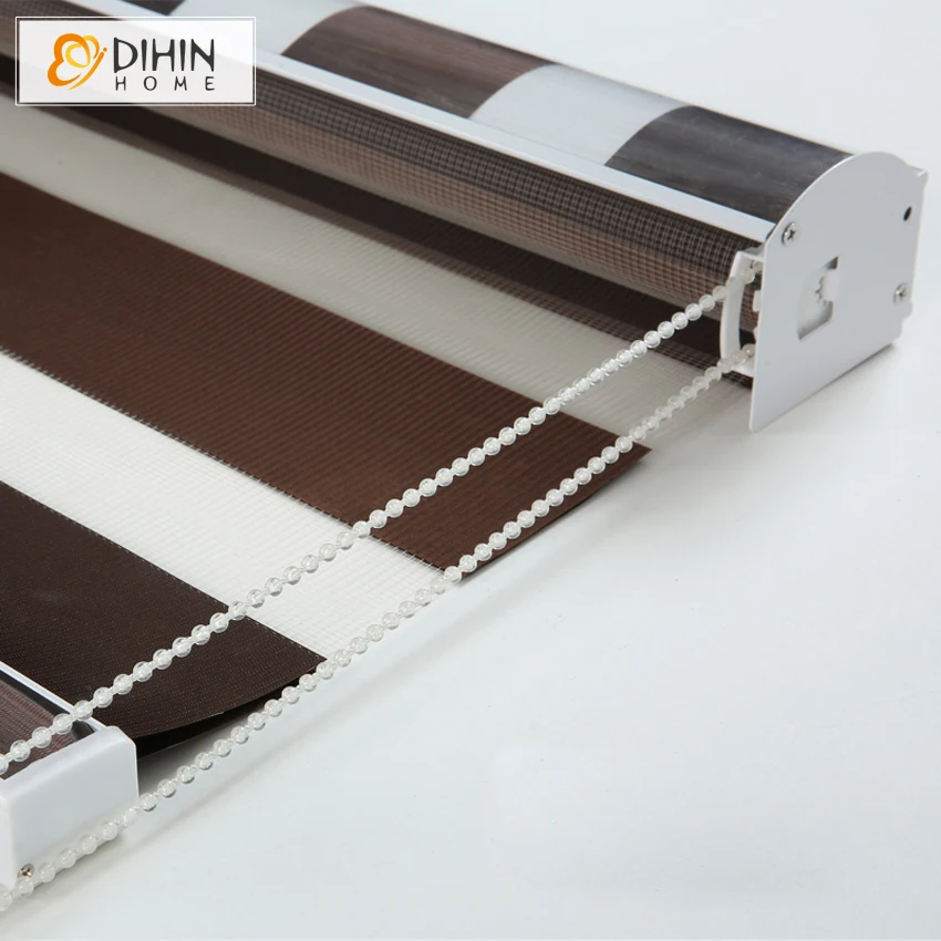 High Quality Double Color Design Blackout Window Curtains Layer Zebra Blinds Rollor Blind Easy Install Cut To Sizes | Дом и сад