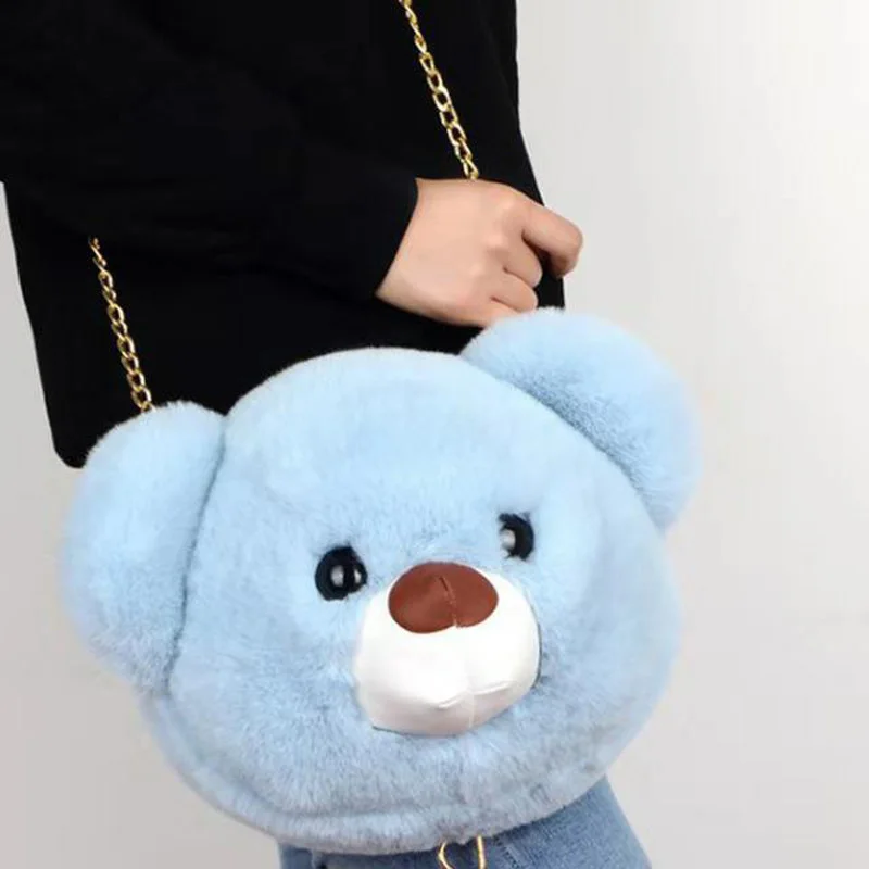 Kawaii Bear сумка, плюшевые сумки, мягкая кукла, чучело, игрушки, 25 см., дикая сумка-мессенджер, сумка на цепочке, подарки для девочек, детский рюкзак DBB001