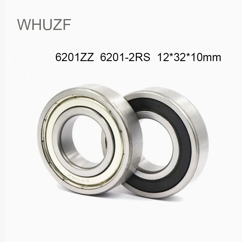 WHUZF 2/4pcs/lot 6201-2RZ High-speed Precision Motor Bearings 6201-2RS 6201ZZ 6201-2RZ 12*32*10mm 12*32*10 High Quality