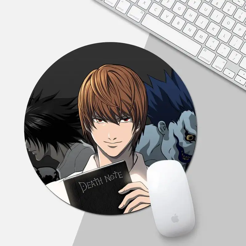 

Death Note Rubber Mouse Durable Desktop Mousepad Desk Table Protect Game Office Work Round Mouse Mat pad XL Non-slip