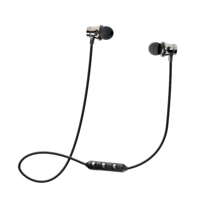 Silver Магнитные беспроводные Bluetooth наушники водонепроницаемые спортивные наушники беспроводные стерео наушники-вкладыши с микрофоном для IPhone Xiaomi - Цвет: Silver