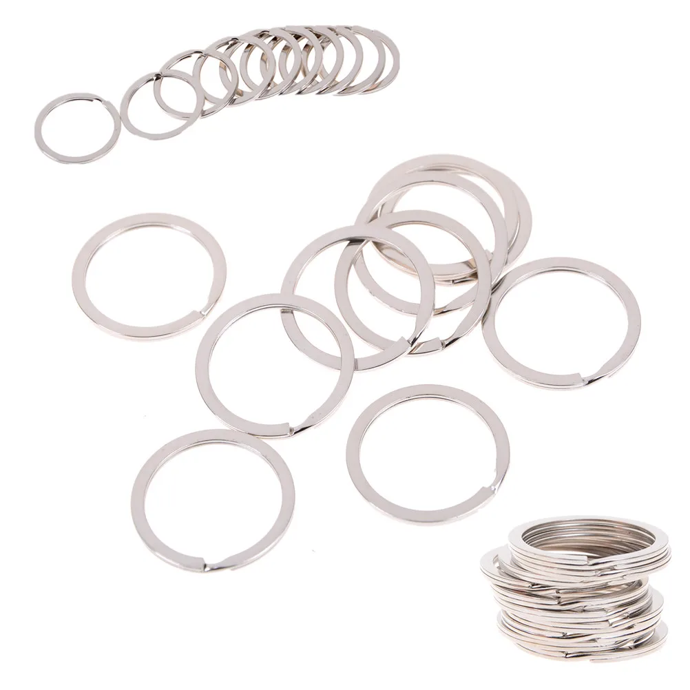 

Silver Tone Split Rings Key Rings 1.5x25mm Findings Wholesale 10PCs