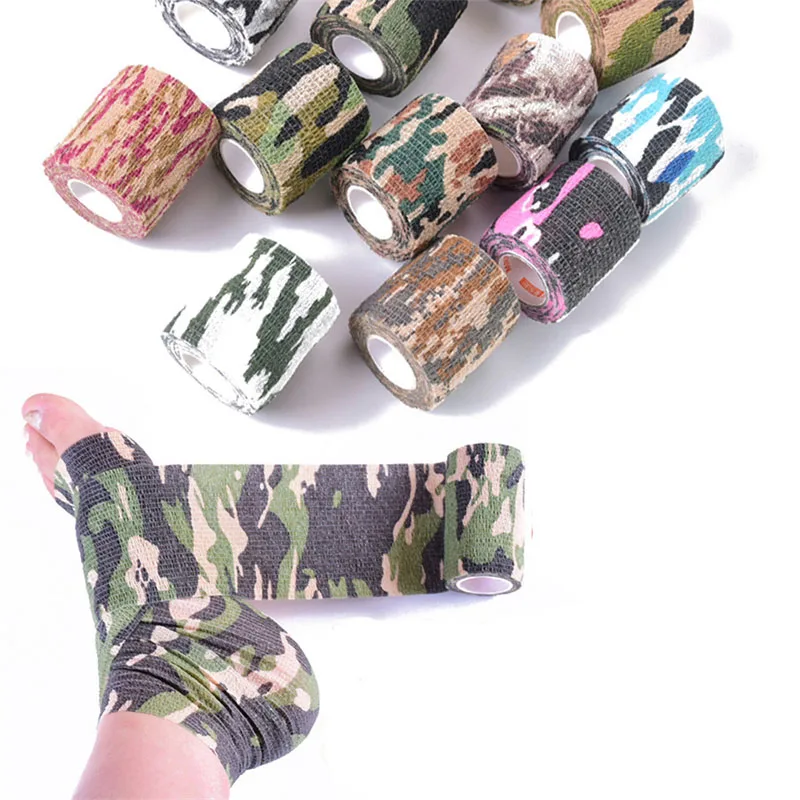

4.5m Hunt Disguise Elastoplast Camouflage Elastic Wrap Tape Self Adhesive Sports Protector Ankle Knee Finger Arm Bandage