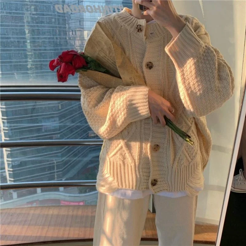 

Korean Loose Thick Needle Wool Loose RetroNuyoah