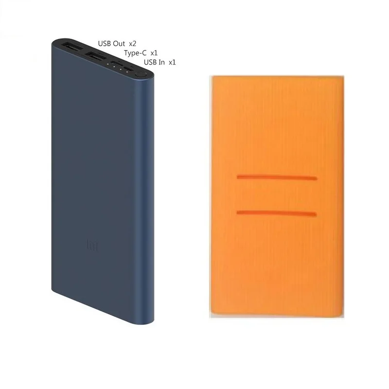 Black Add Orange Новинка, Xiaomi Mi внешний аккумулятор 3, 10000 мА/ч, внешний аккумулятор, портативный аккумулятор, быстрая зарядка, 10000 мА/ч, внешний аккумулятор, поддерживает зарядку 18 Вт - Цвет: Black Add Orange