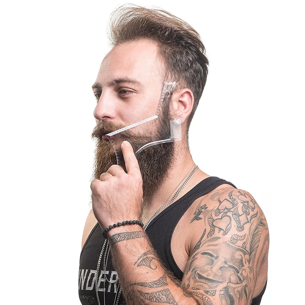 1 шт. горячая распродажа мужские двухсторонние усы формовочные расчески литые