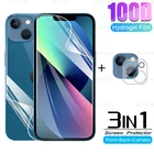 Гидрогелевая пленка 3 в 1 для iPhone 13 Pro Max Mini, 3D объектив камеры, Защитное стекло для Apple iPhone i Phone 13, защита экрана