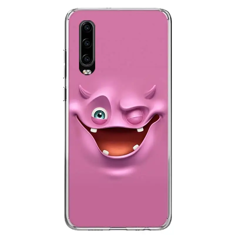 Funny Face Soft Phone Case For Huawei P30 Lite P10 P20 P40 P50 Cover Mate 40 Pro 10 20 30 Capa Coque Shell