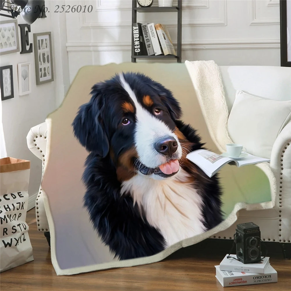 

Плед с животными, собаками, 3D бархатное плюшевое одеяло, покрывало для девочек, шерпа, одеяло, диван, покрывало для путешествий