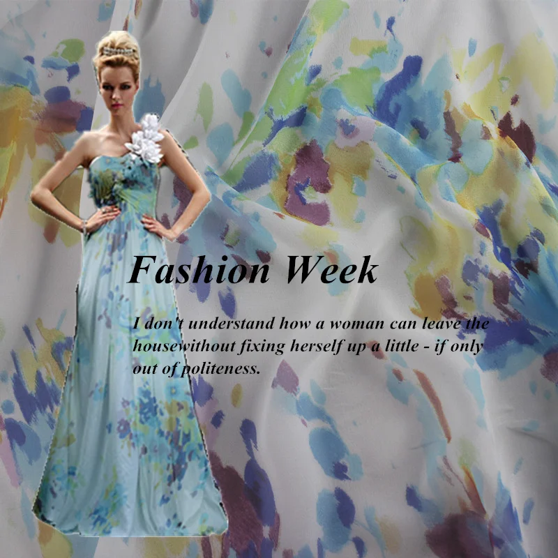 

Натуральный шелк жоржет цвет Джо легкомысленные ткани из шелка тканевая вуаль отбеливающая серия chun xia печатные тканевые/1 м