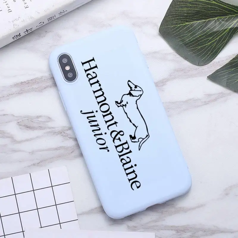 

USAKPGRT Italian brand H&B Phone Case for iPhone 11 Pro Max X XR XS 8 7 6s Plus Candy purple Silicone Cases