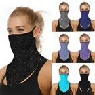 Женская Маска Для Лица, Легкая Маска Для Лица, шарф, маски, Защитный Шелковый шарф, бандана, Маска Для косплея на Хэллоуин, Маска Для Лица, Маска
