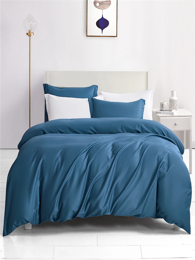 Хлопковое стеганое одеяло мягкое шелковое постельное белье однотонное удобное