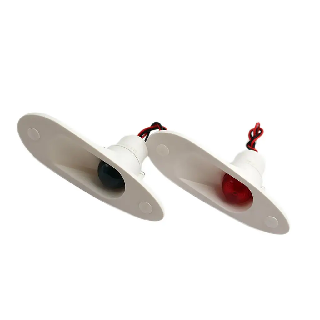 

2x Marine Boat LED Side Navigation Light Red Green Flush Mount Nav Light Set