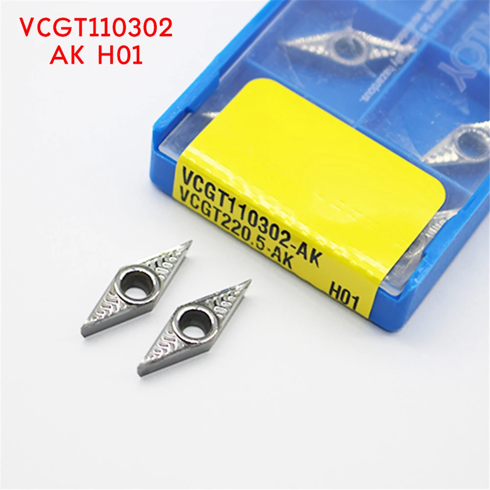 20 шт. VCGT110302 AK H01 VCGT 110302 алюминиевый резак лезвие вставка для режущего инструмента