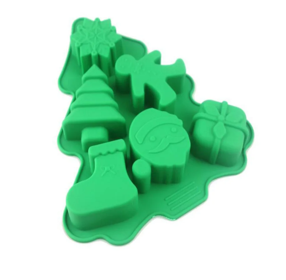 

Christmas Tree Silicone Mold Santa Claus snowflake Chocolate Snowman Socks Xmas gift Candy Cookies Kitchen Baking Tools