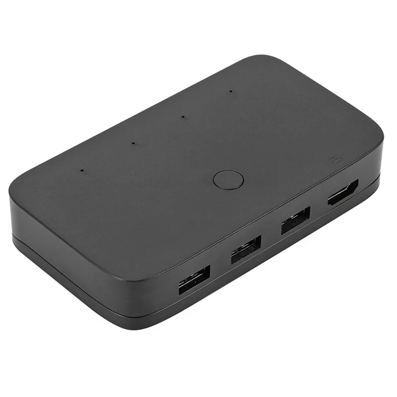 Квм-Консоль HDMI 4 порта USB HDMI-переключатель с кабелем 4K x 2K/30Hz для мыши клавиатуры